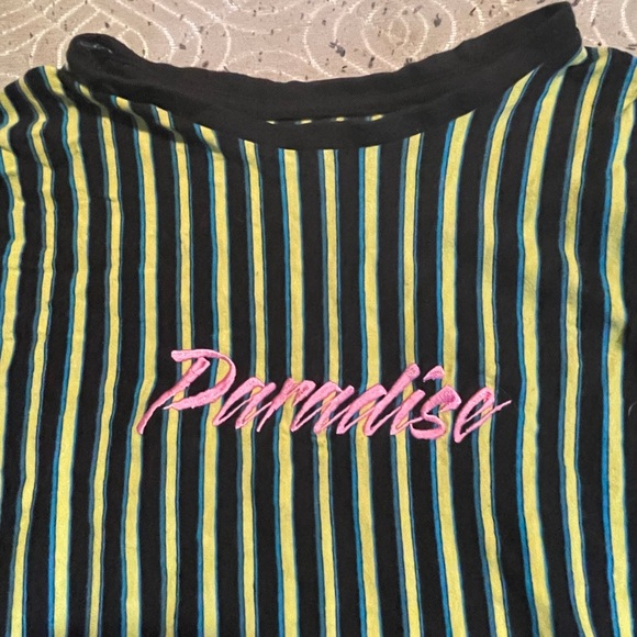Striped No Boundaries “Paradise” T- shirt Size Medium - Picture 2 of 2